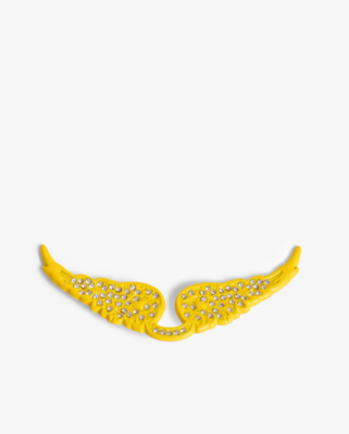 Charm Swing Your Wings Shiny yellow/ crystal